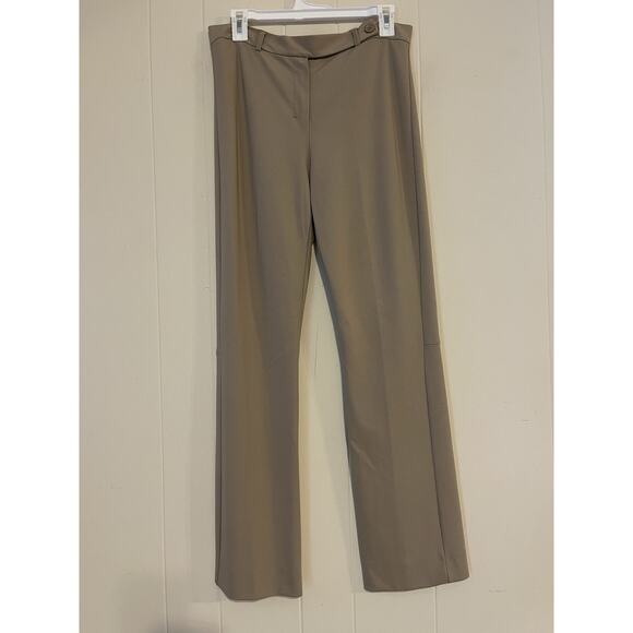 S Max Mara Jersey Stretch Viscose Tab Straight Leg Trouser Pants XL Quiet Luxury - Picture 2 of 7